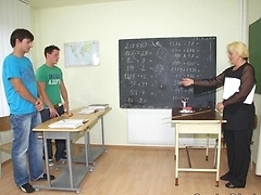 free video Mature teacher canes her stu...